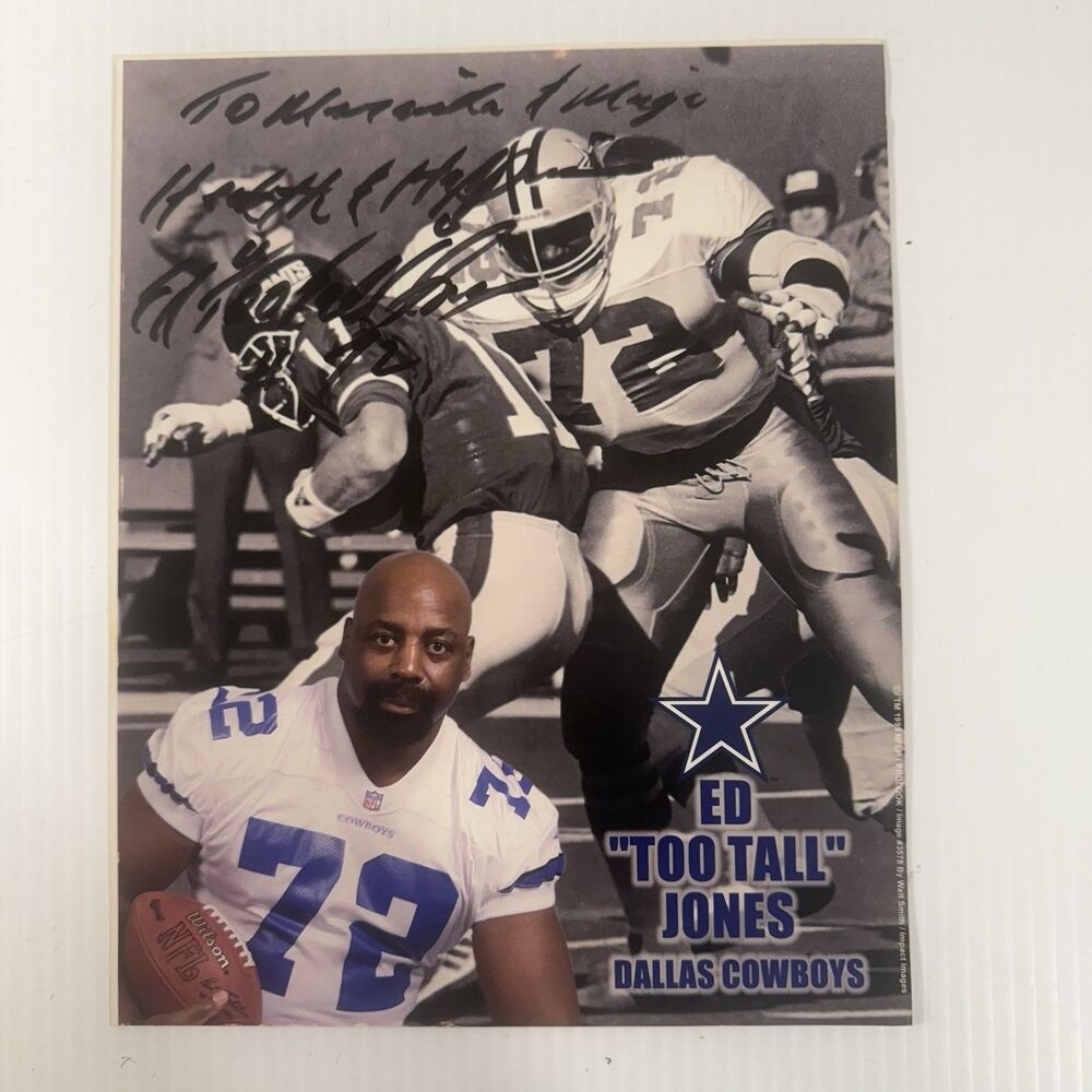 ED TOO TALL JONES Of The Dallas Cowboys # 72 Autographed 8x10 Photo